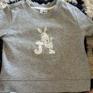Janie and Jack “J” sweater Easter bunny  - 18-24 months